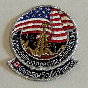 Vintage NASA Crippen Sullivan Leestma Ride McBride Garneau Scully-Power patch